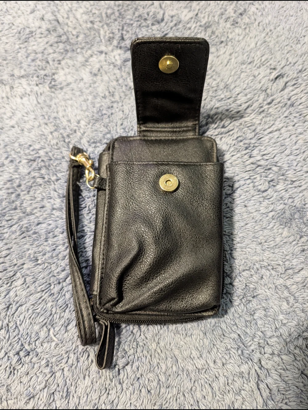 Black Wristlet Phone Case Pouch